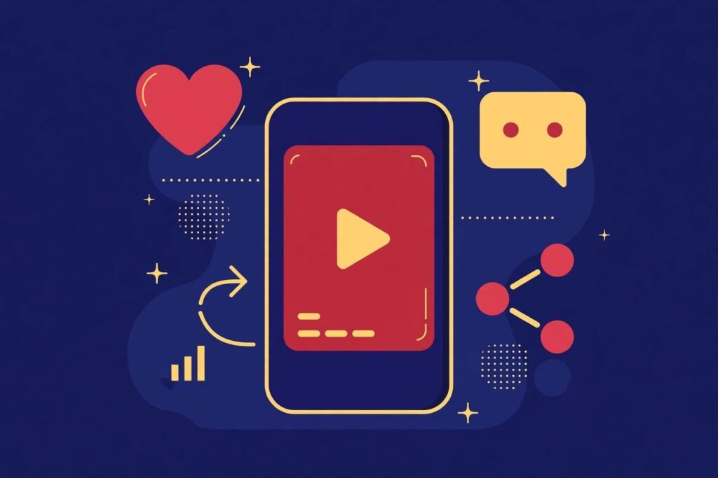 Social media marketing services illustration