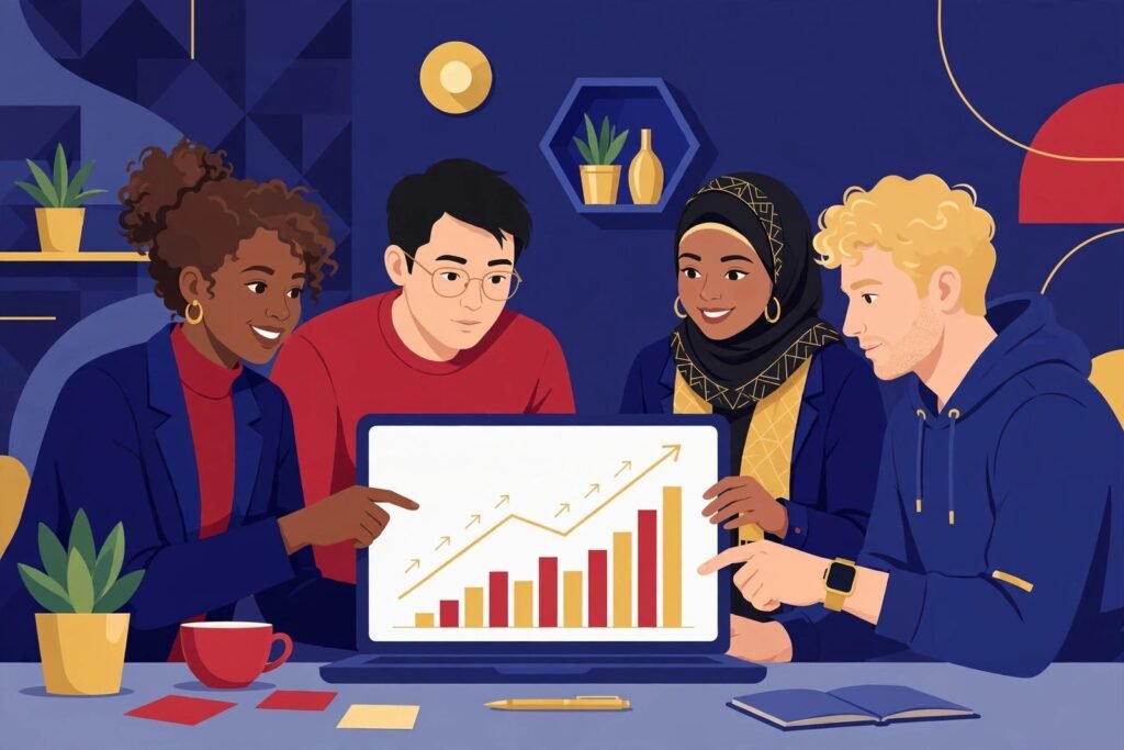 Nairve Digital digital marketing team illustration